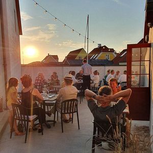 RARTSTED is open weekends all year and every evening during summertime. Have dinner in our courtyard when the weather allows  at Rartsted in Loekken