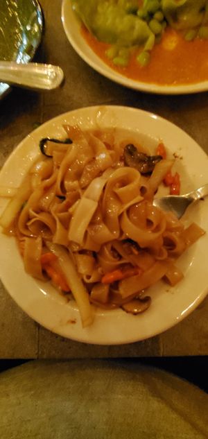 Spicy noodles at Bar Vegan in Albany