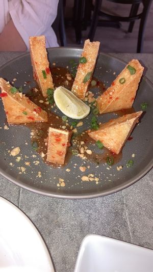 Golden triangles at Bar Vegan in Albany