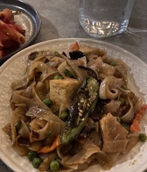 Spicy Noodles with tofu   at Bar Vegan in Albany