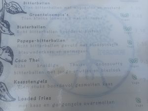 Menu at Boscafé Merlijn Gaststätte in Kranenburg