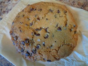 Chocolate chip cookie. Vegan. The best golden, outside crunch while still being soft inside. Perfect! at Evexia in Aurora