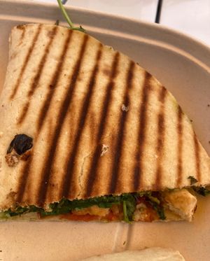 Vegan pesto panini  at Evexia in Aurora