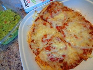 Kids Flatbread Pizza with plant mozz and roasted tomatoes. Comes with choice of drink and side. at Evexia in Aurora