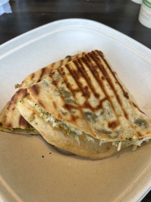 Vegan breakfast pesto panini  at Evexia in Aurora