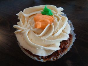Mini carrot cake from bakery case. Great size for sharing. Vegan.  at Evexia in Aurora