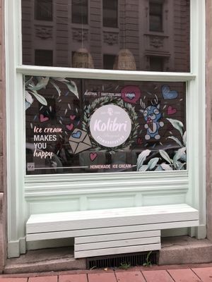 The outside .  at Kolibri in Belgrade