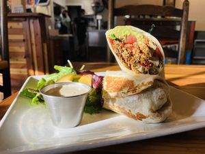 Breakfast soy chorizo burrito  at Beach'n SF in San Francisco