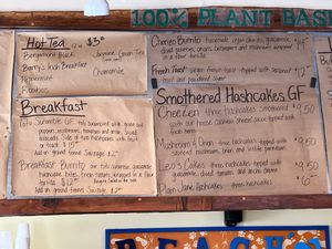 Overhead menu, pt 2 of 4 (as of 2022-04-03) at Beach'n SF in San Francisco