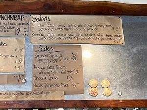 Overhead menu, pt 4 of 4 (as of 2022-04-03) at Beach'n SF in San Francisco