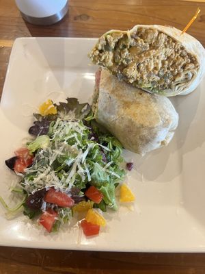 Breakfast burrito with sausagee  at Beach'n SF in San Francisco