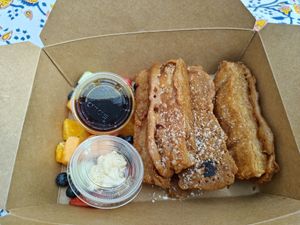 Half an order of French toast sticks at Beach'n SF in San Francisco
