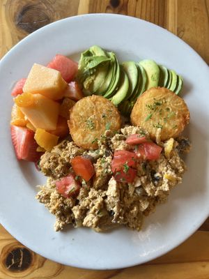 Tofu Scramble & Hash Cakes   at Beach'n SF in San Francisco