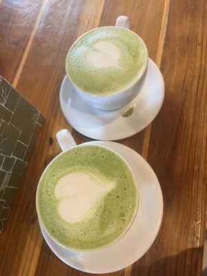 matcha lattes  at Beach'n SF in San Francisco