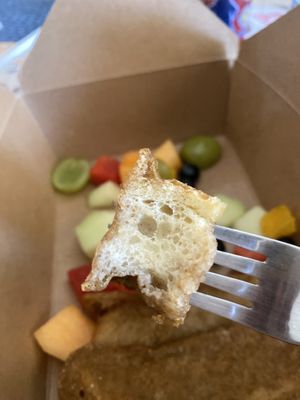 Update - French Toast Sticks with Fruit, Still Yummy While Cold! 🫶🏽 Fluffy Insidee  at Beach'n SF in San Francisco