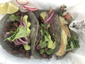 Al pastor tacos  at Mis Tacones in Portland