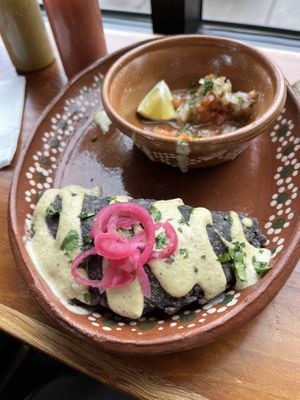 Empanada, as I ate the rest of the food too quickly 😅  at Mis Tacones in Portland