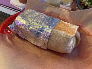 carne asada burrito at Mis Tacones in Portland