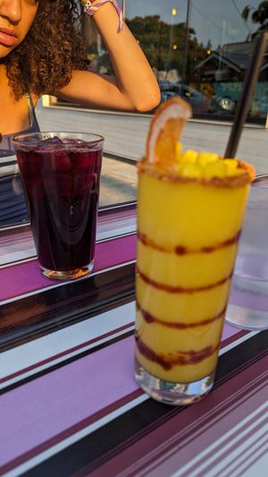 Jamaica and non alcoholic Limonata at Mis Tacones in Portland