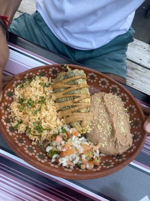 Rice, beans  at Mis Tacones in Portland