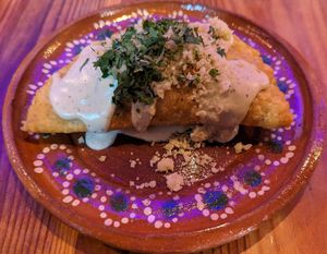 Papas con Soyrizo empanada at Mis Tacones in Portland