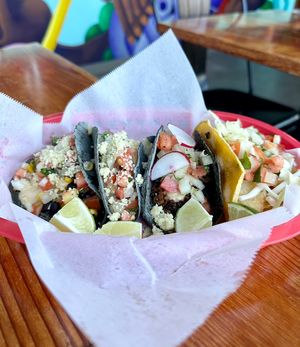 Four different tacos  at Mis Tacones in Portland
