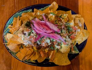 Nachos Al Pastor at Mis Tacones in Portland