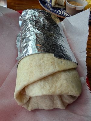 Breakfast burrito at Mis Tacones in Portland