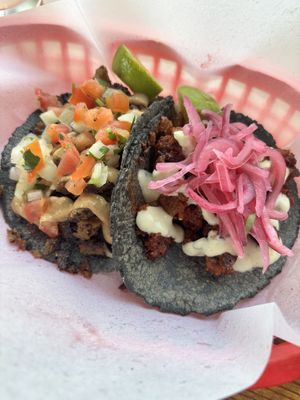 Asada and Al Pastor  at Mis Tacones in Portland