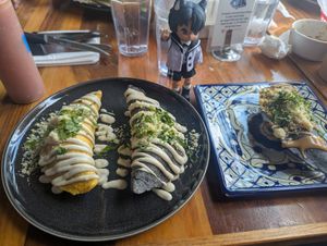 All 3 empanadas.  🤩 at Mis Tacones in Portland