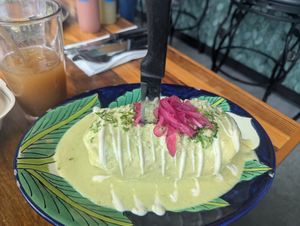 Burrito, lasted 2 meals. 🥰 at Mis Tacones in Portland