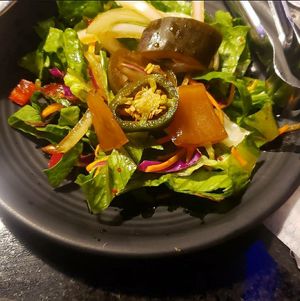 Fresh salad at Q Korean Steakhouse in Columbus