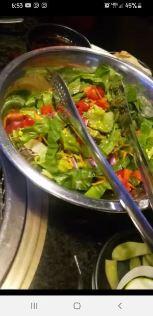 Fresh veggies at Q Korean Steakhouse in Columbus