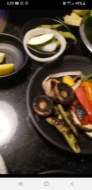 Grilled veggies at Q Korean Steakhouse in Columbus