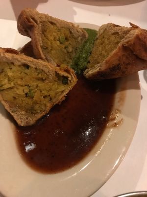 veg samosa at Himalayan Fusion in Charlottesville