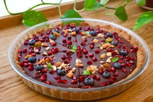 Blueberry chocholate cake at Dosa Dosa in Prague