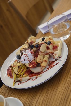 Waffles at Dosa Dosa in Prague