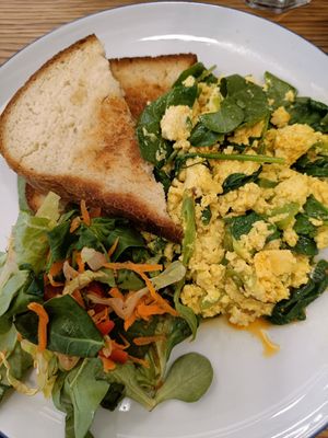 Scrambled tofu at Dosa Dosa in Prague