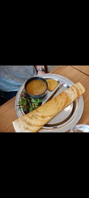 We recommend the peanut and tomato chutney along with the meal at Dosa Dosa in Prague