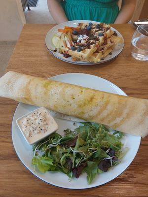 Scrambled tofu dosa at Dosa Dosa in Prague