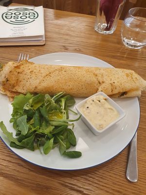 The breakfast dosa at Dosa Dosa in Prague
