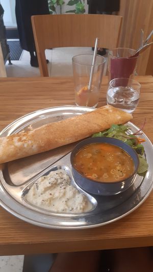 The dosa menu at Dosa Dosa in Prague