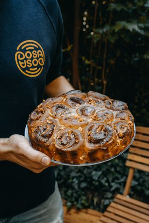 Cinnamon rolls at Dosa Dosa in Prague