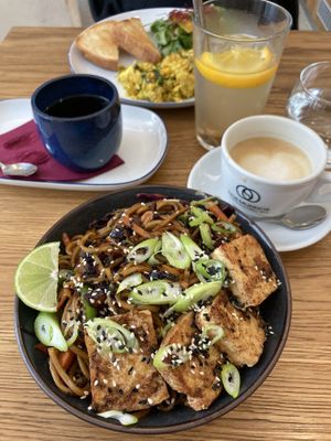 Stir fry noodles and tofu  at Dosa Dosa in Prague