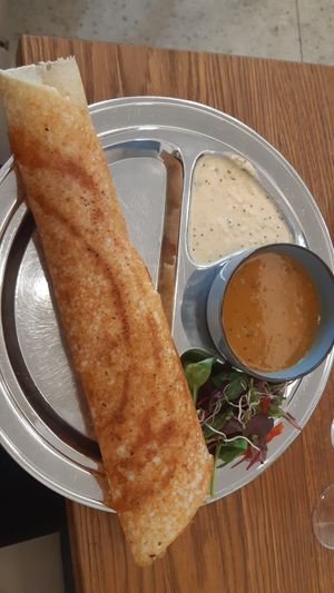 Masala Dosa, sambar and coconut chutney at Dosa Dosa in Prague