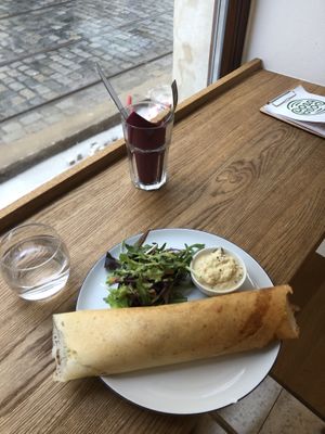 Breakfast dosa  at Dosa Dosa in Prague