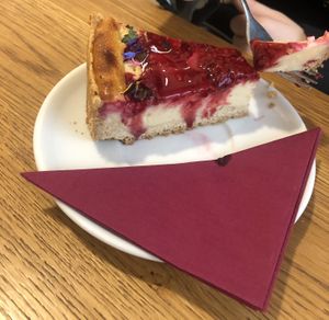 Vegan cheesecake at Dosa Dosa in Prague