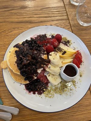 Pancakes with maple syrup  at Dosa Dosa in Prague