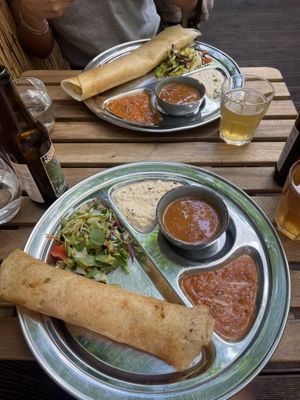 One small dosa and one large dosa   at Dosa Dosa in Prague