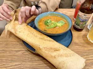 Sambal with a Plain Dosa  at Dosa Dosa in Prague